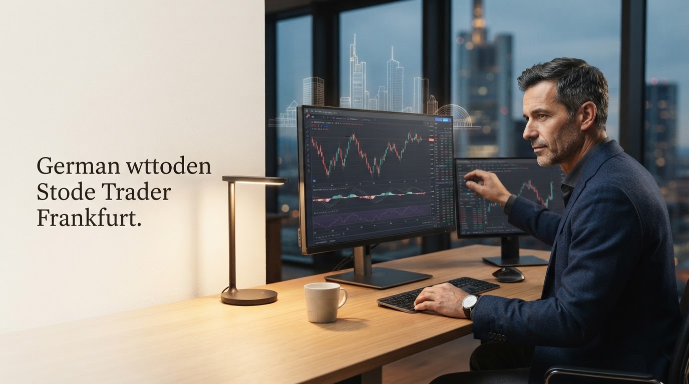Stock Trader's Bot Illustration eines abgesicherten Anlageportfolios